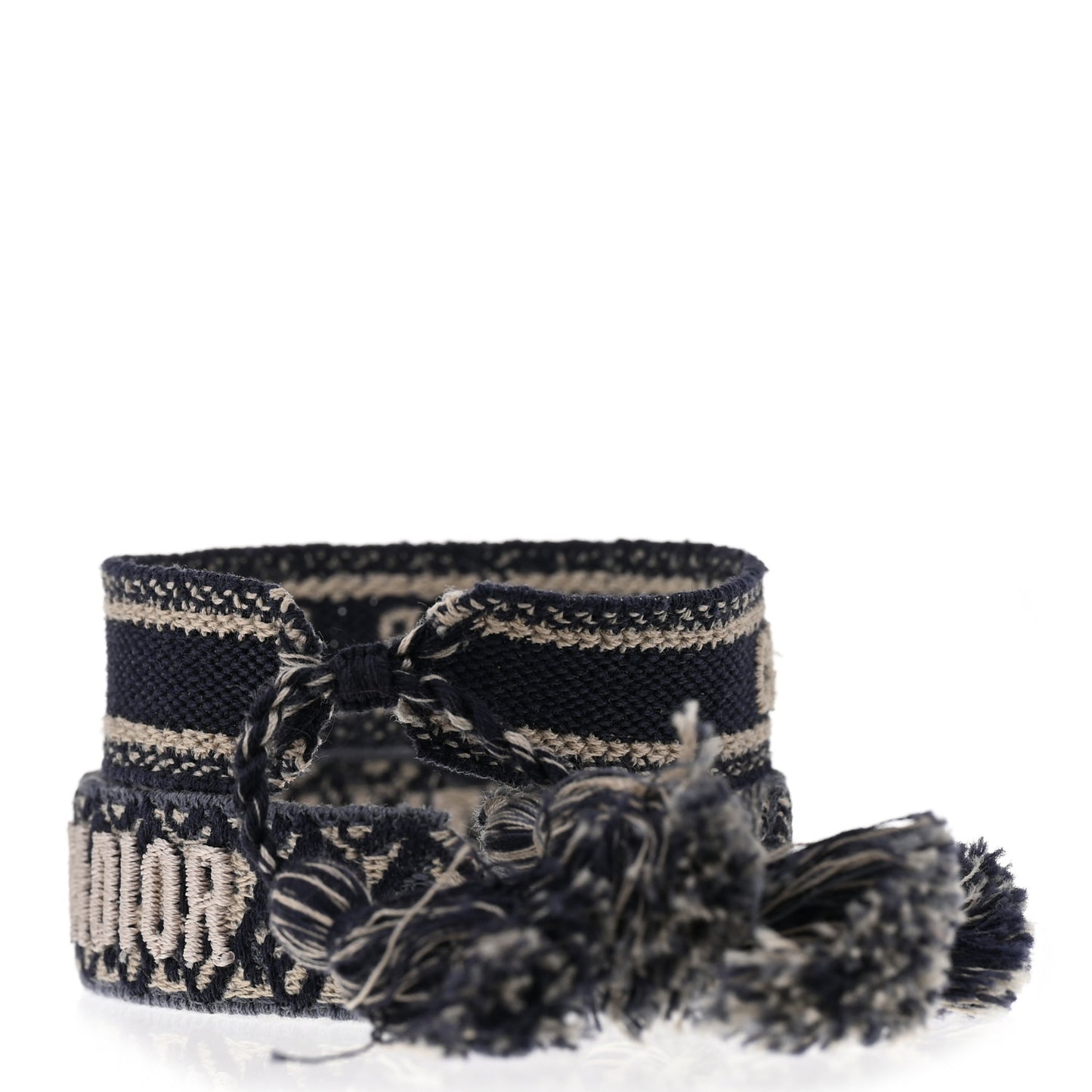 Woven Cotton J'Adior Friendship Bracelet Set Navy