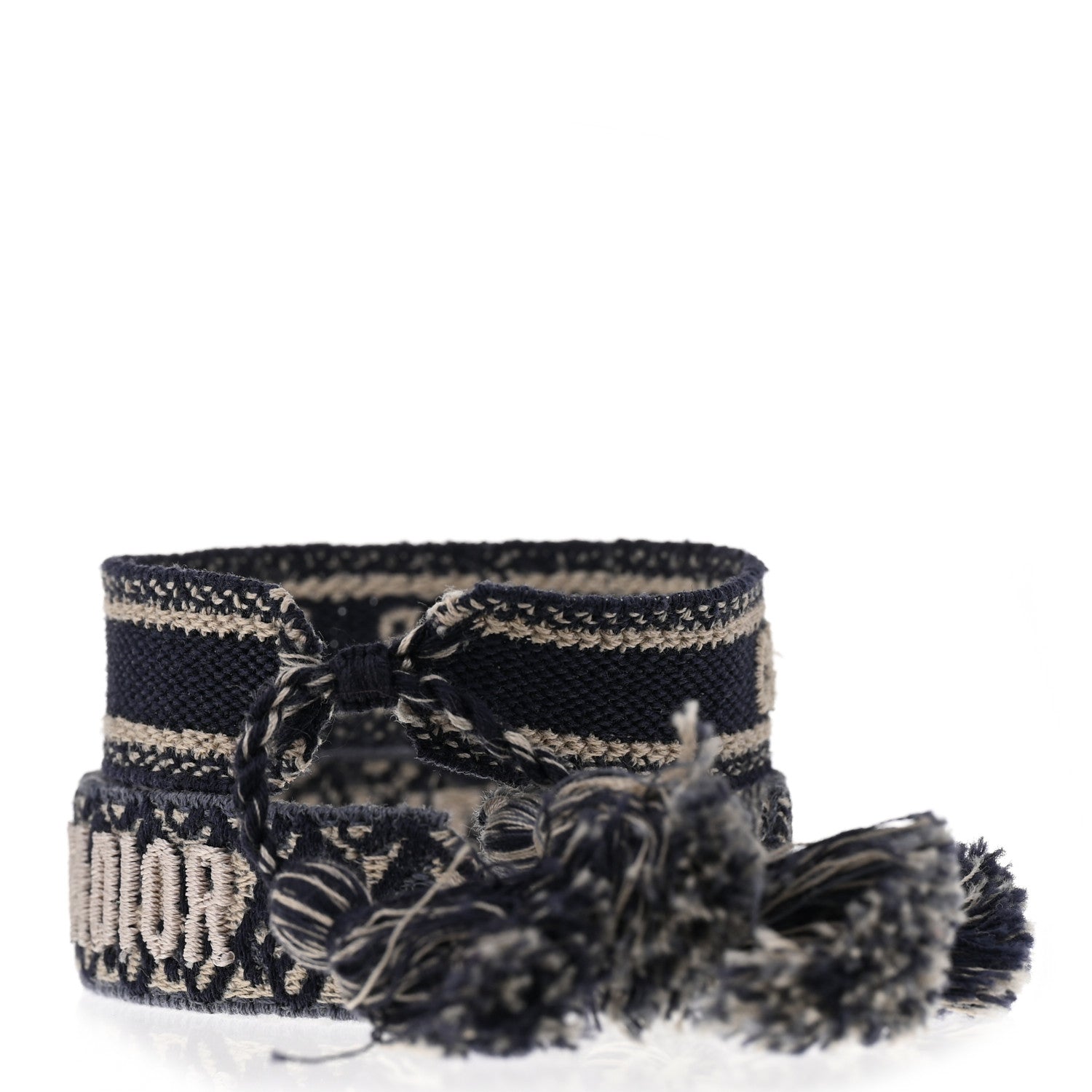 Christian Dior Woven Cotton J'Adior Friendship Bracelet Set Navy 3 of 6