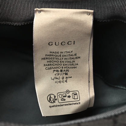 Gucci GG Supreme Monogram Textured Dollar Calfskin GG Blackie Fedora Hat M Grey Black Graphite 8 of 8