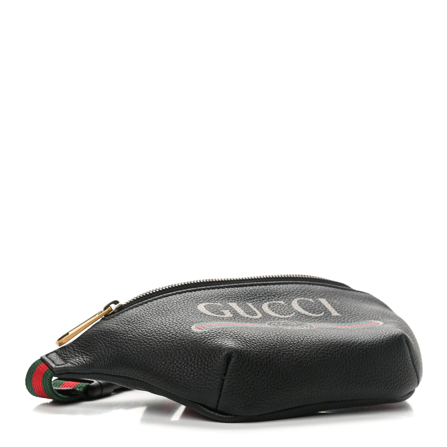 Grained Calfskin Small Logo Belt Bag Black