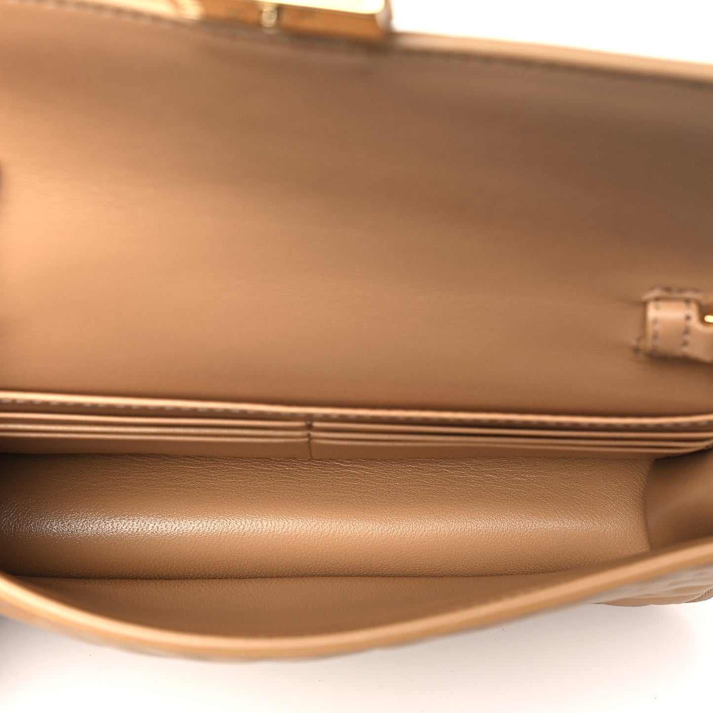 Nappa Matisse FF Embossed Wallet On Chain Miele Scuro