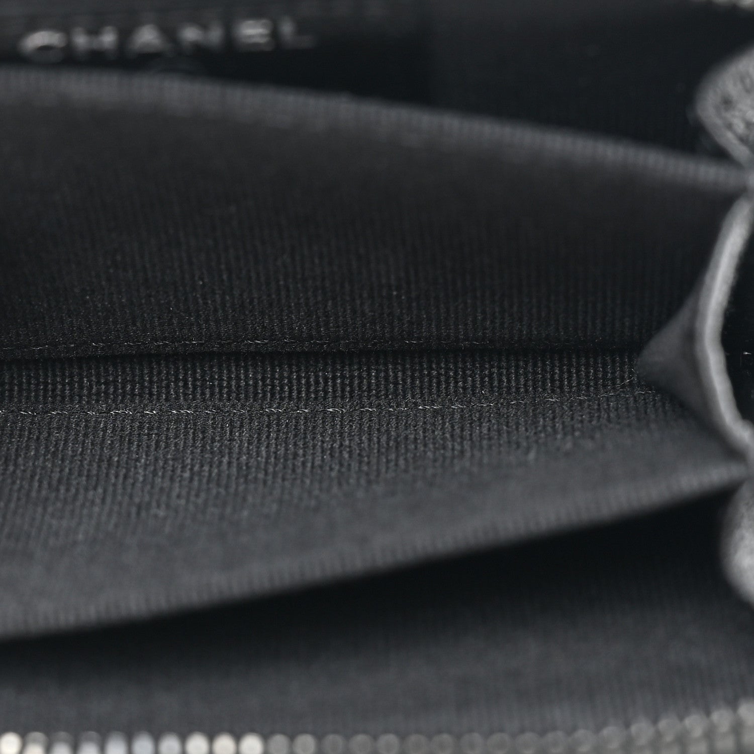 Chanel Lambskin Quilted Zip Coin Purse So Black 6 of 10