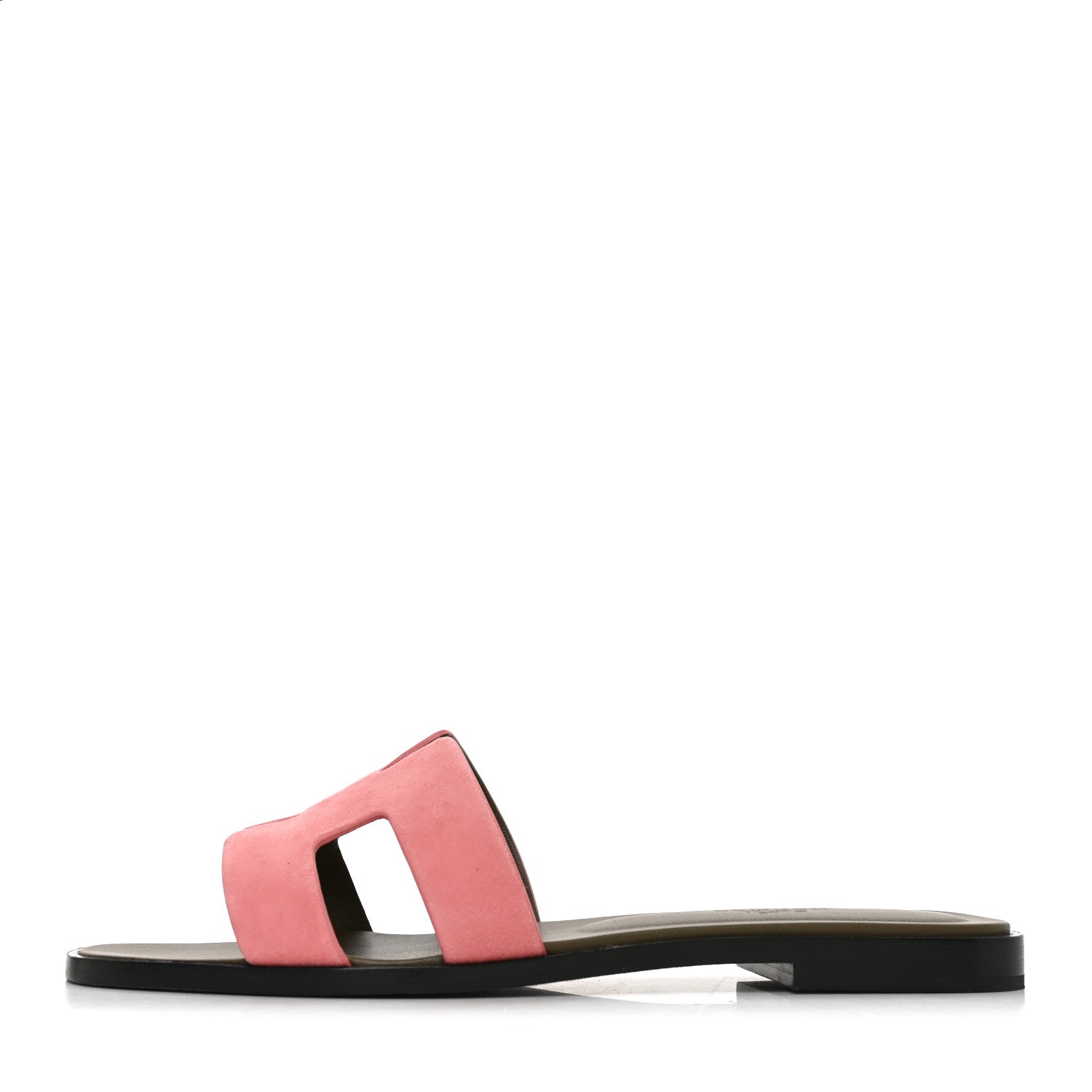 Hermes Suede Goatskin Oran Sandals 36.5 Rose Du Desert 1 of 7