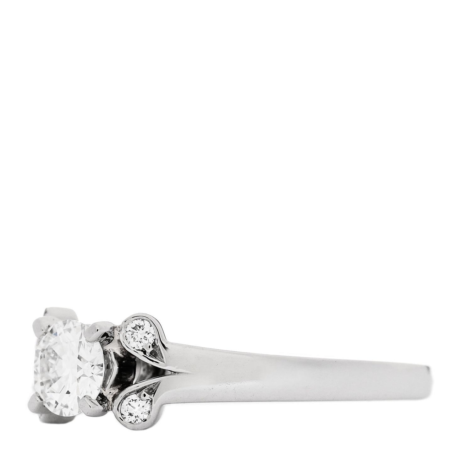 Platinum Diamond .26ct Ballerine Solitaire Engagement Ring 45 3.25