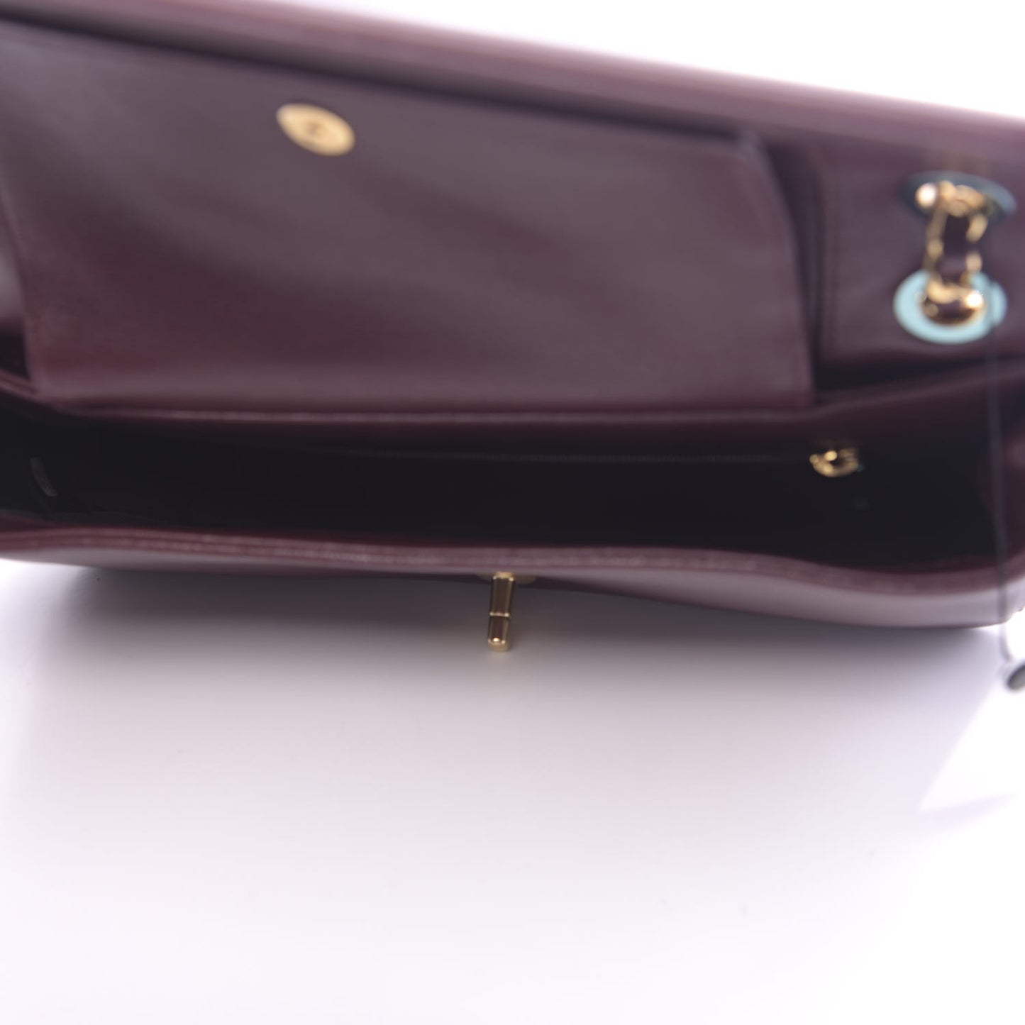 Sheepskin Quilted Vintage Mademoiselle Flap Dark Red