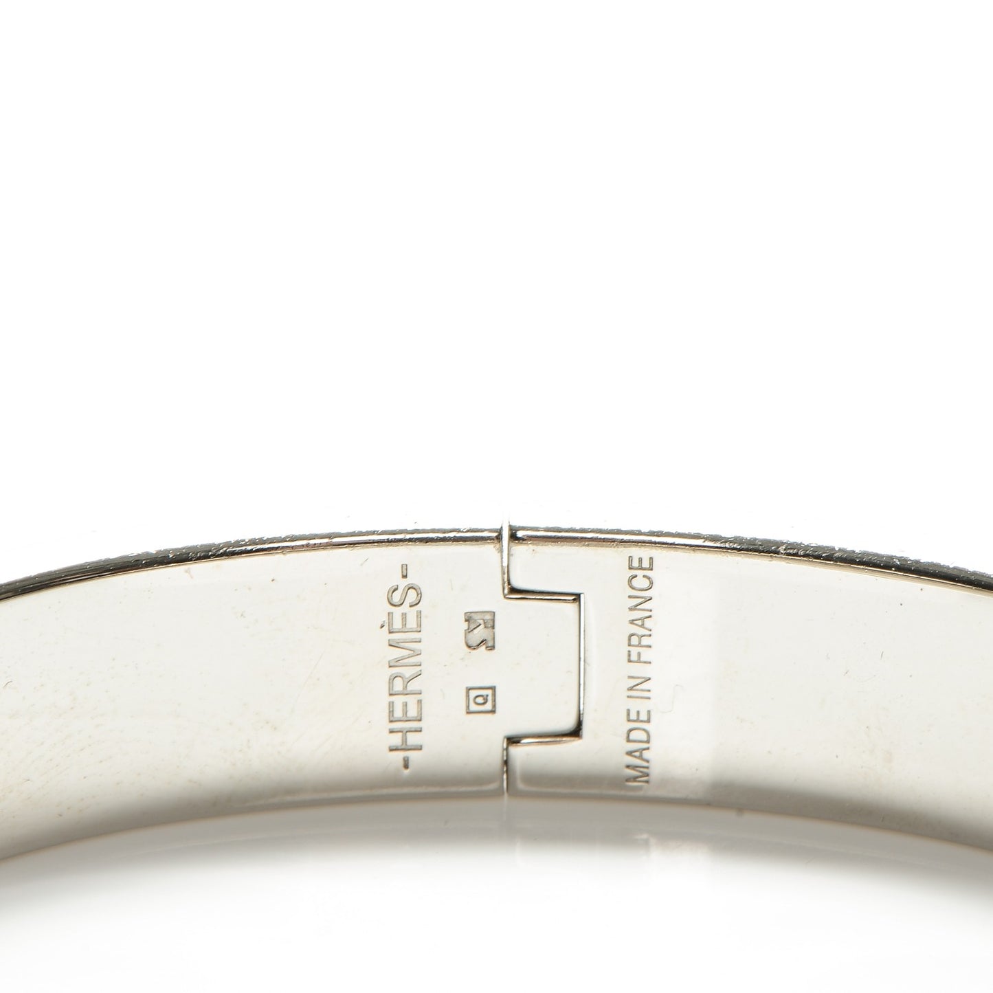 Enamel Narrow Clic Clac H Bracelet PM Mango White