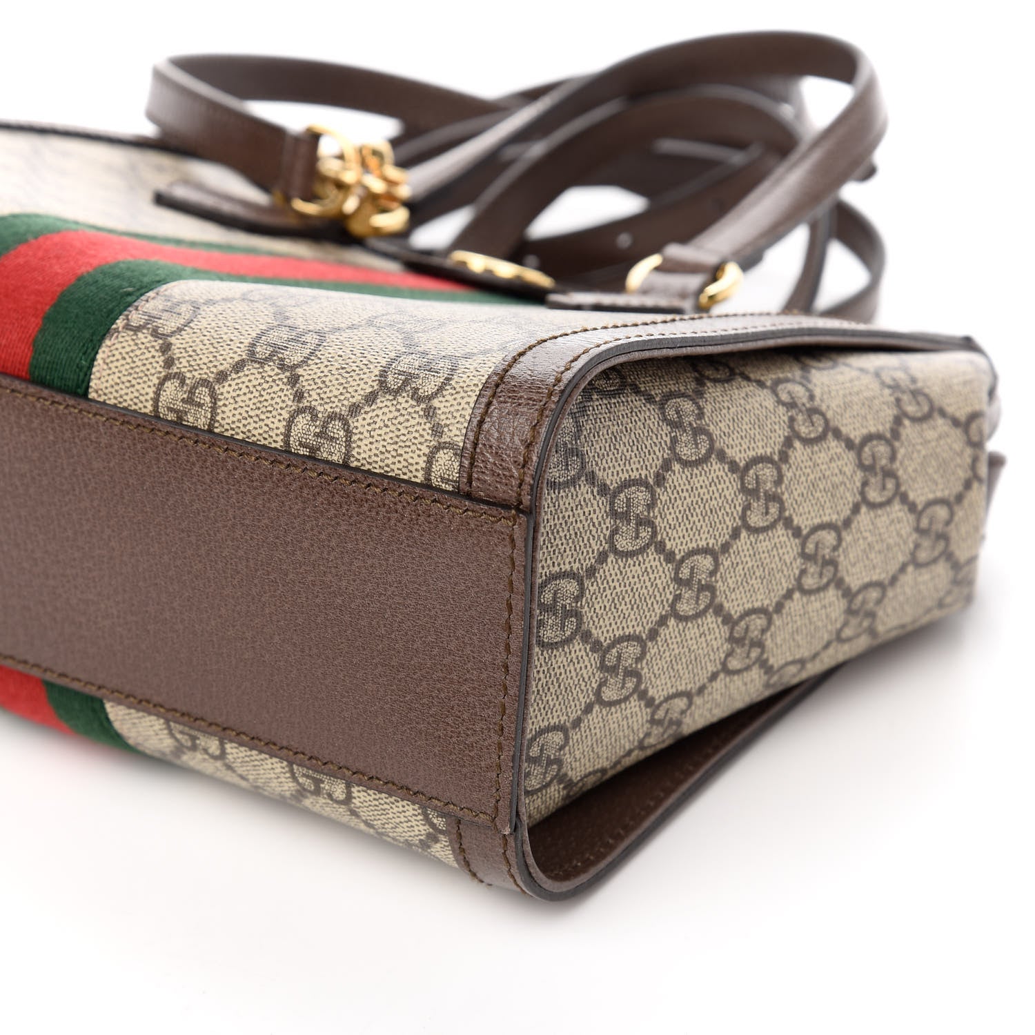 Gucci GG Supreme Monogram Small Ophidia Tote Bag Brown 9 of 10