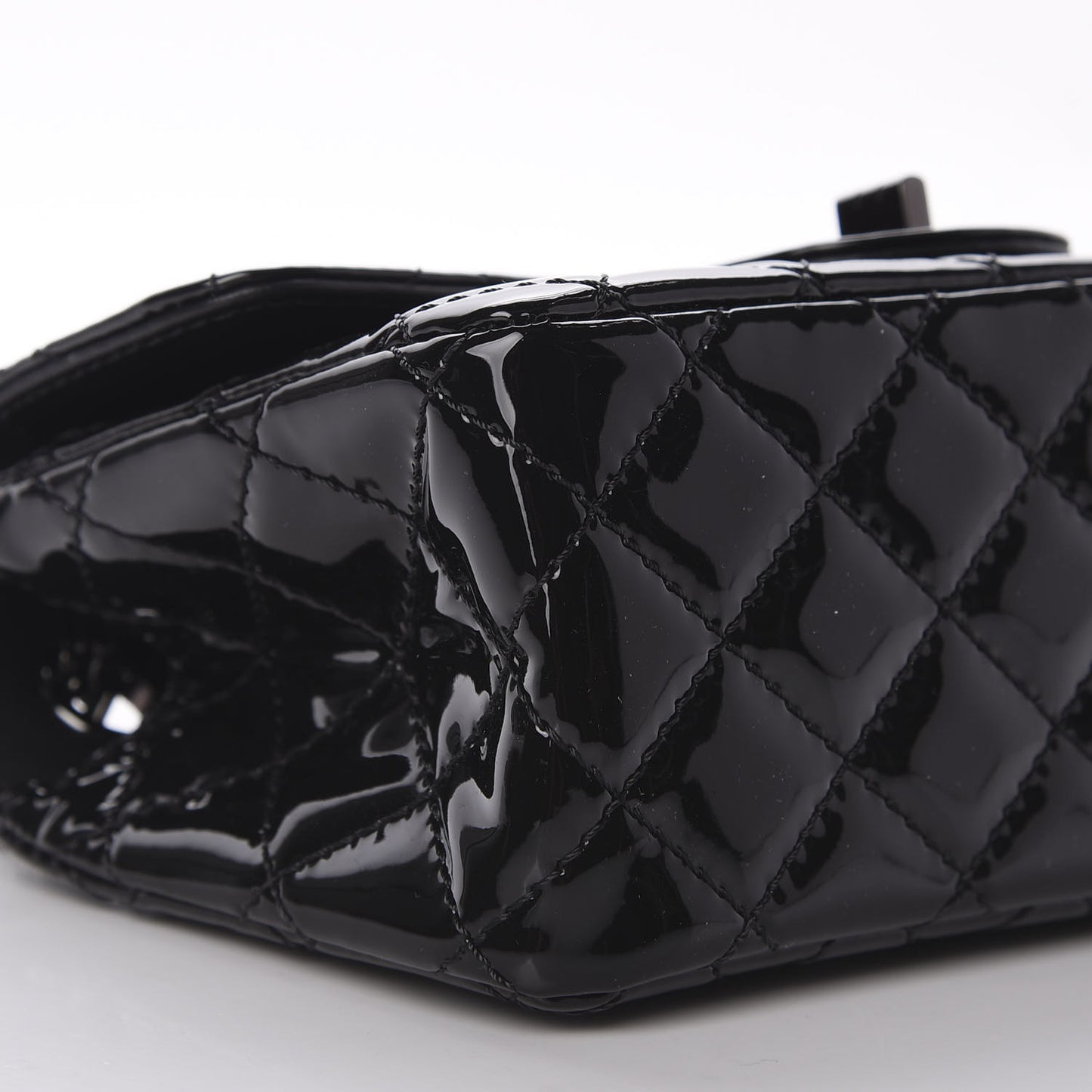 Patent Calfskin Quilted 2.55 Reissue Mini Flap So Black