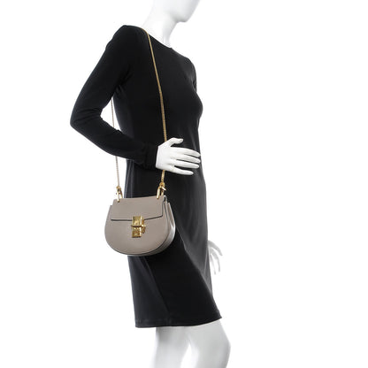 Chloe Grained Lambskin Mini Drew Shoulder Bag Motty Grey 2 of 8