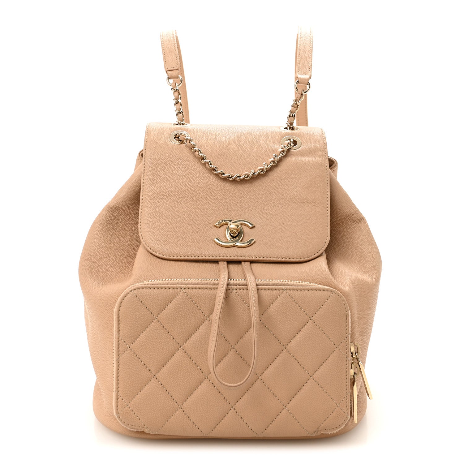 Chanel Caviar Quilted Business Affinity Backpack Beige 1 of 10