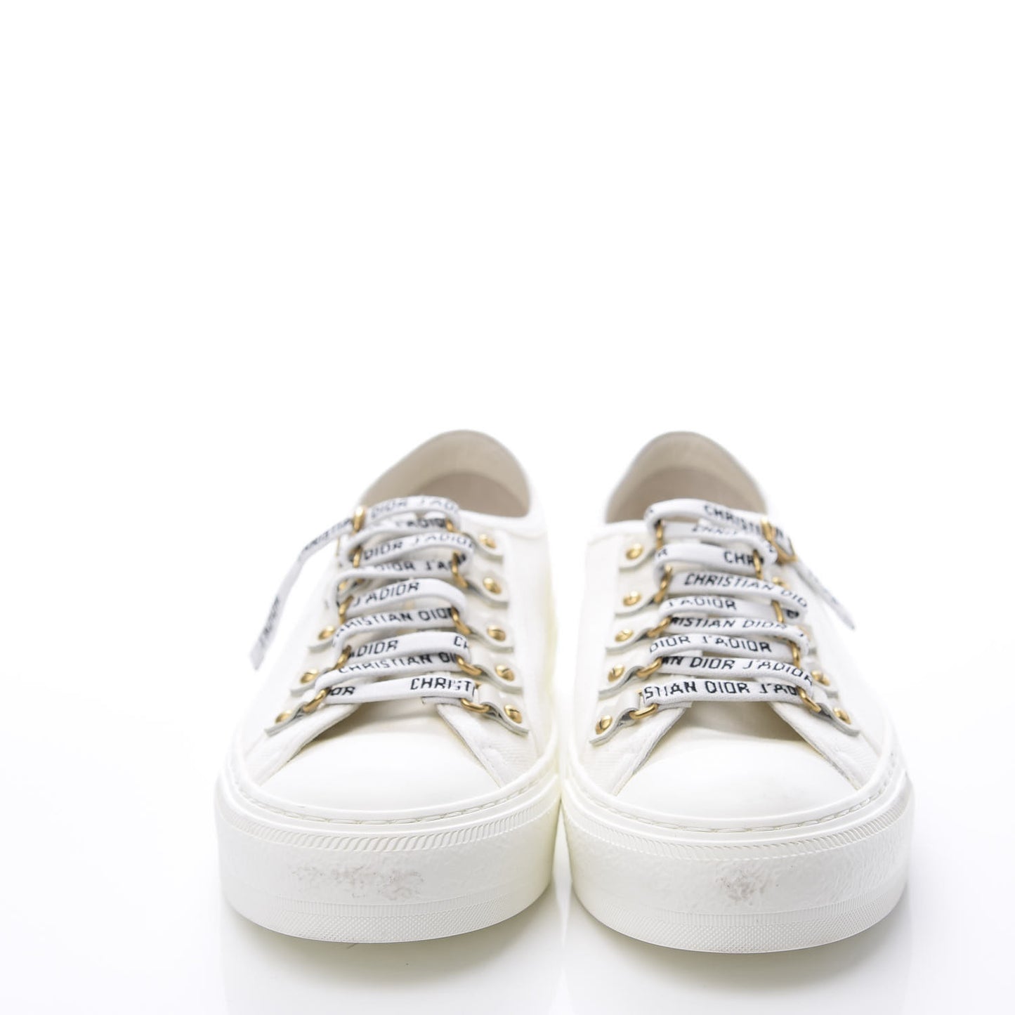Canvas Walk'n Dior Low Top Sneakers 38 White