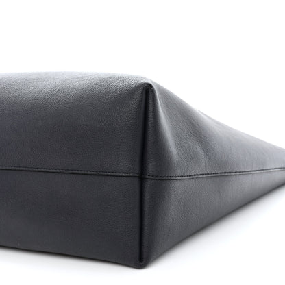 Saint Laurent Calfskin Large Shopping Tote Navy 12 of 16