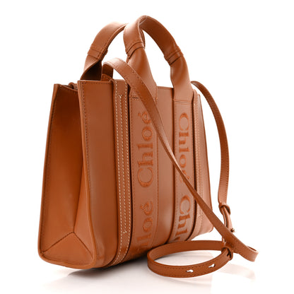 Chloe Calfskin Small Woody Tote Caramel 2 of 9