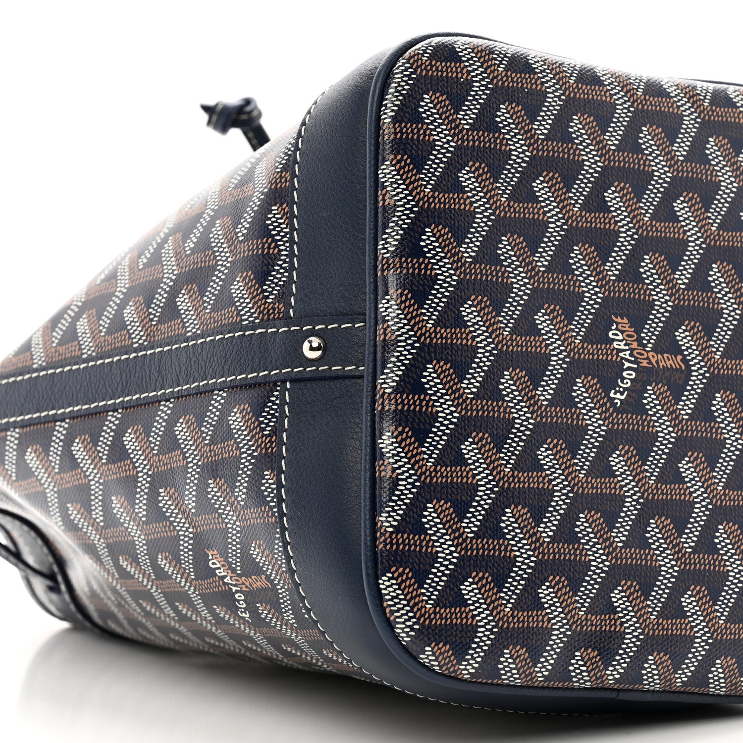 Goyard Goyardine Petit Flot Bucket Bag PM Navy 8 of 9