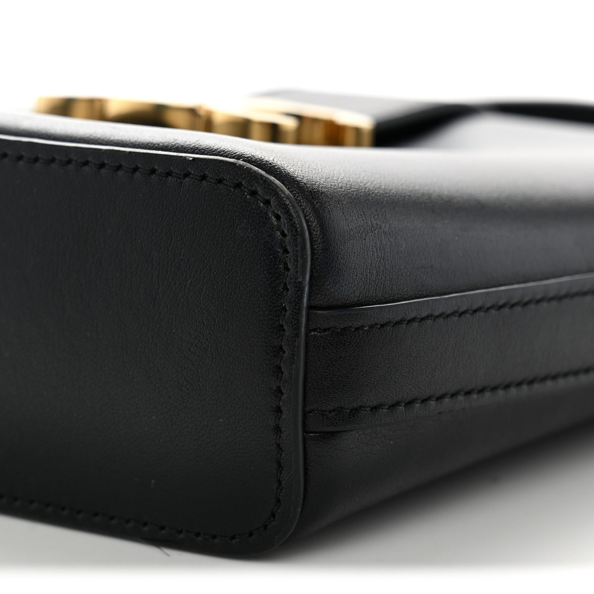 Celine Smooth Calfskin Triomphe Mini Bucket Bag Black 9 of 9