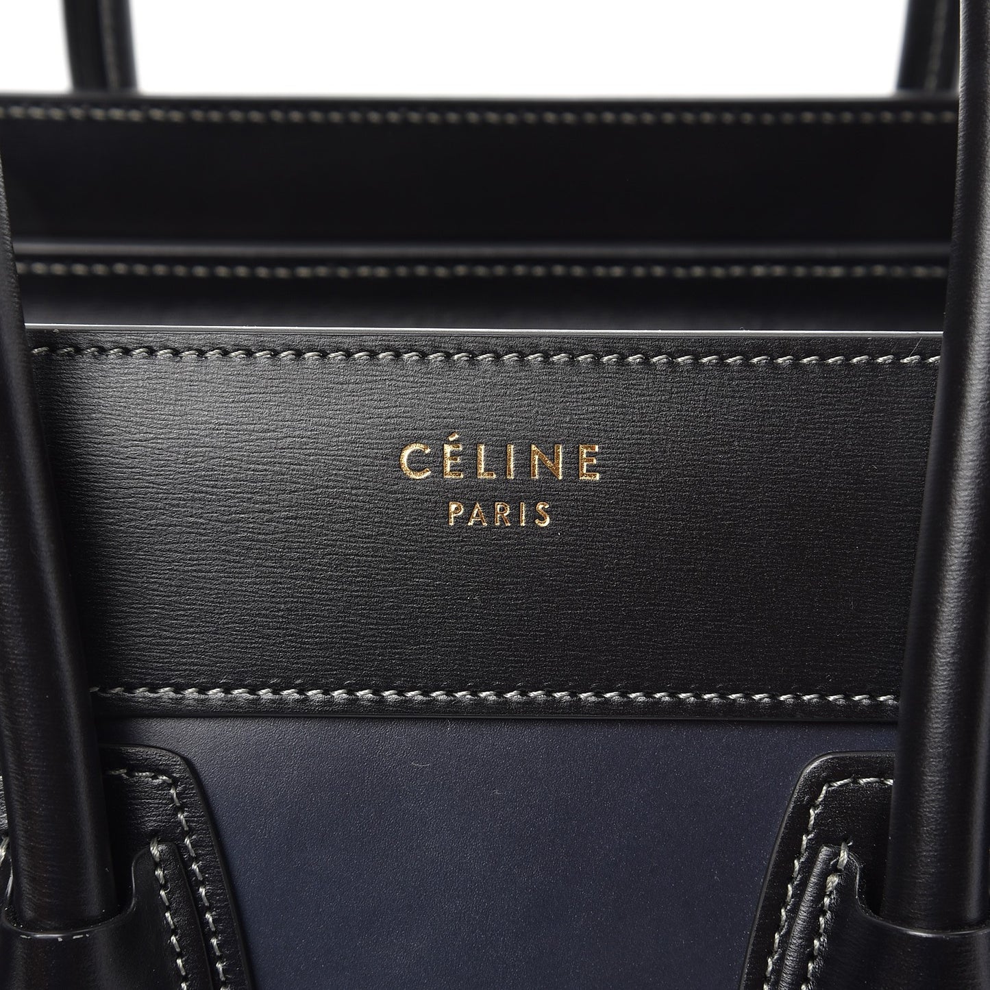 Smooth Calfskin Micro Tri-Color Luggage Dark Blue