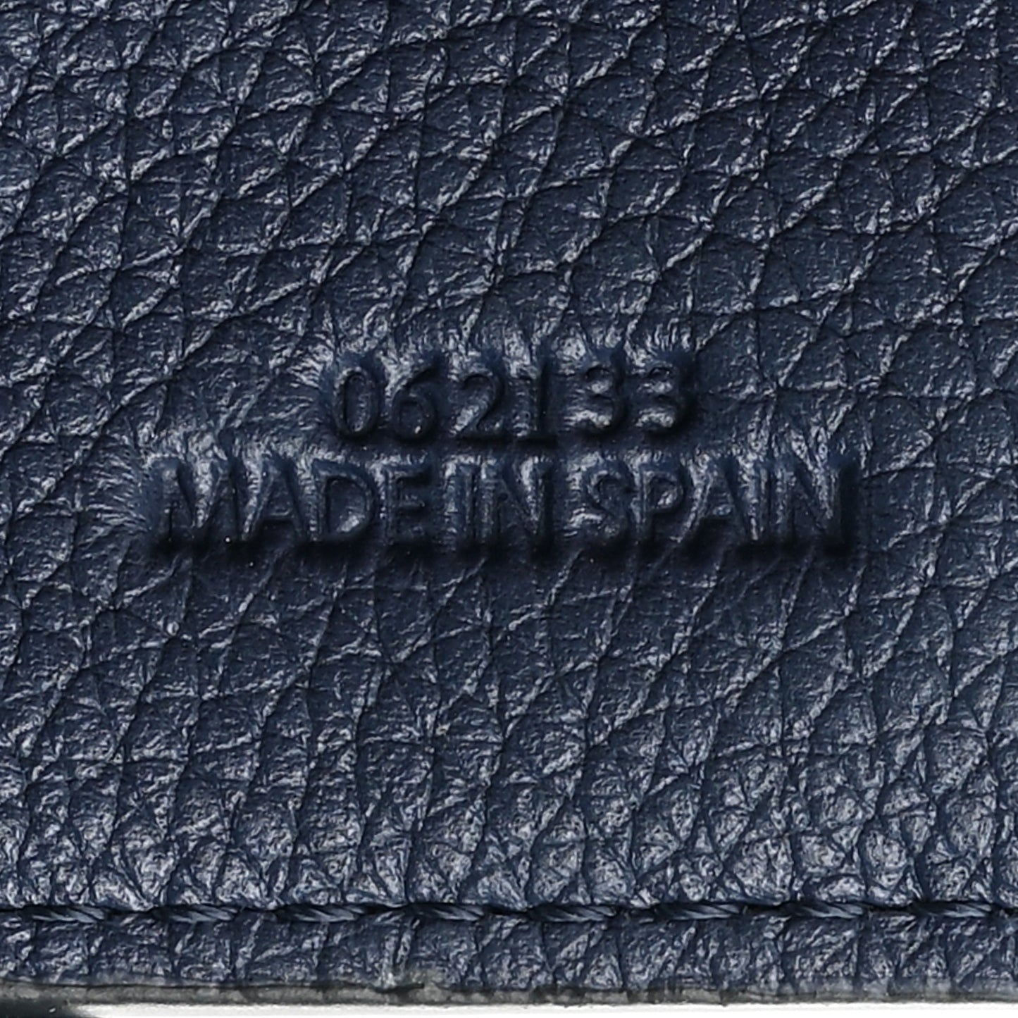 Soft Grained Calfskin Buckle Zip Tote Navy