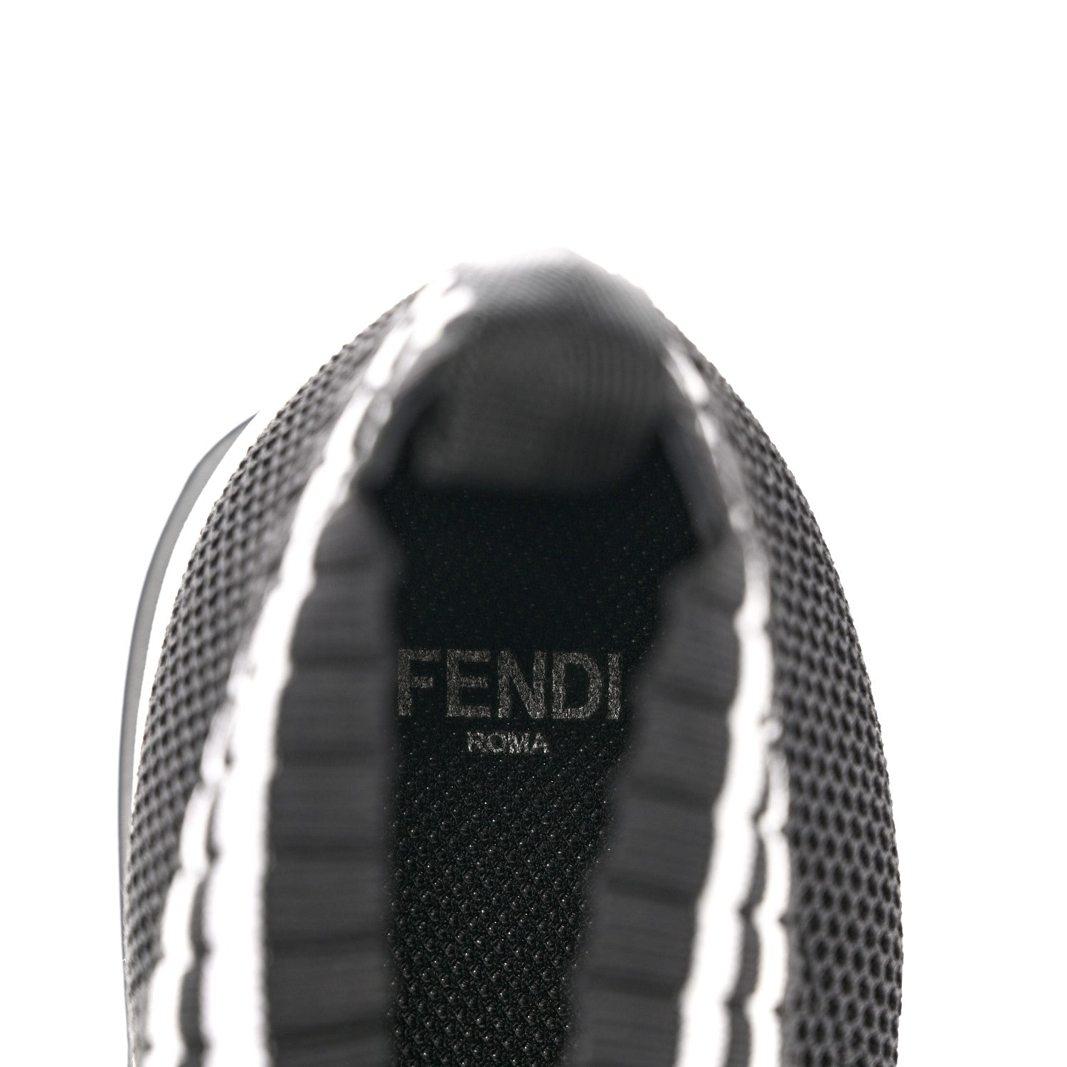 Fendi Stretch Yarn Stiff Band Rockoko Sneakers 37 Black 7 of 9