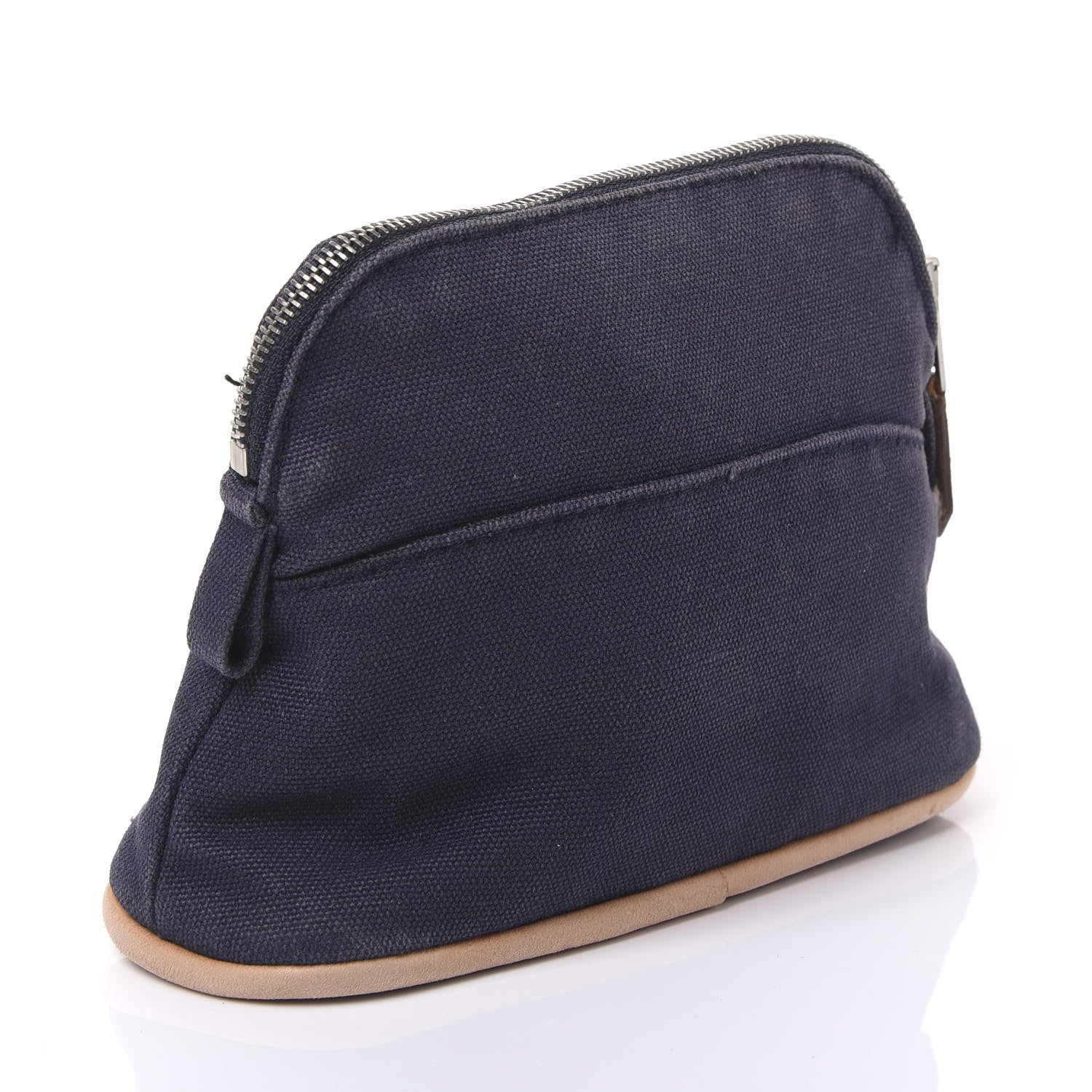Hermes Cotton Canvas Mini Bolide Travel Cosmetic Pouch 2 of 9