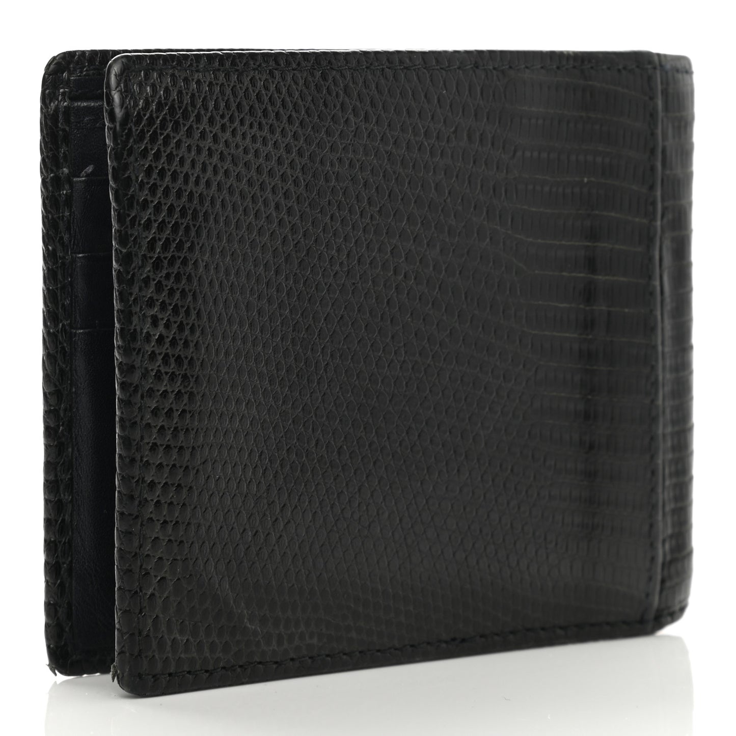 Lizard Bi-Fold Wallet Black