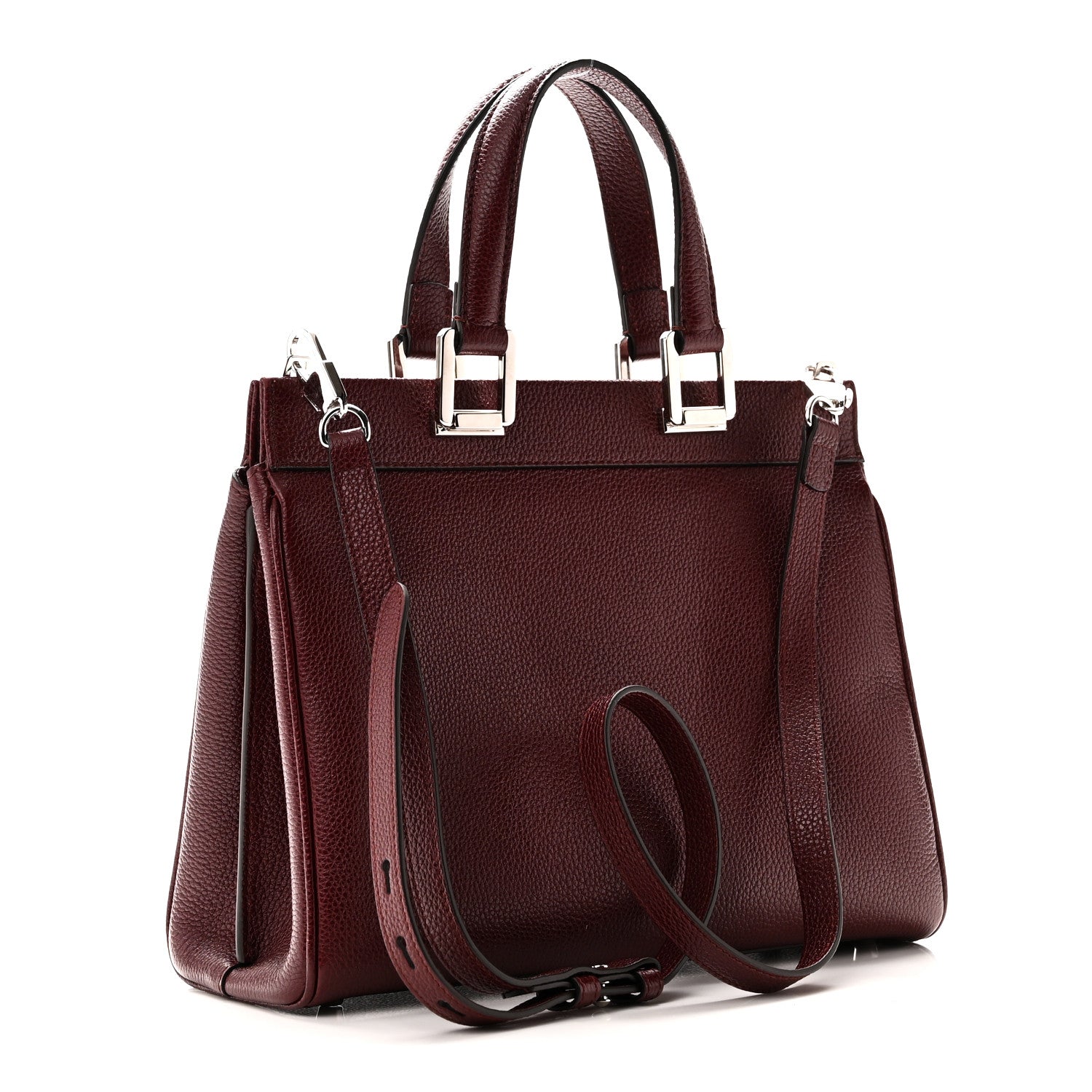 Gucci Grainy Calfskin Small Zumi Top Handle Bag Vintage Bordeaux 3 of 10