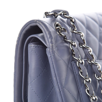 Chanel Lambskin Quilted Maxi Double Flap Purple 9 of 17