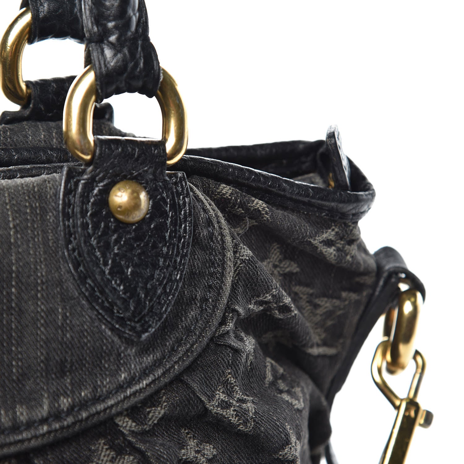 Louis Vuitton Denim Neo Cabby MM Black 12 of 14