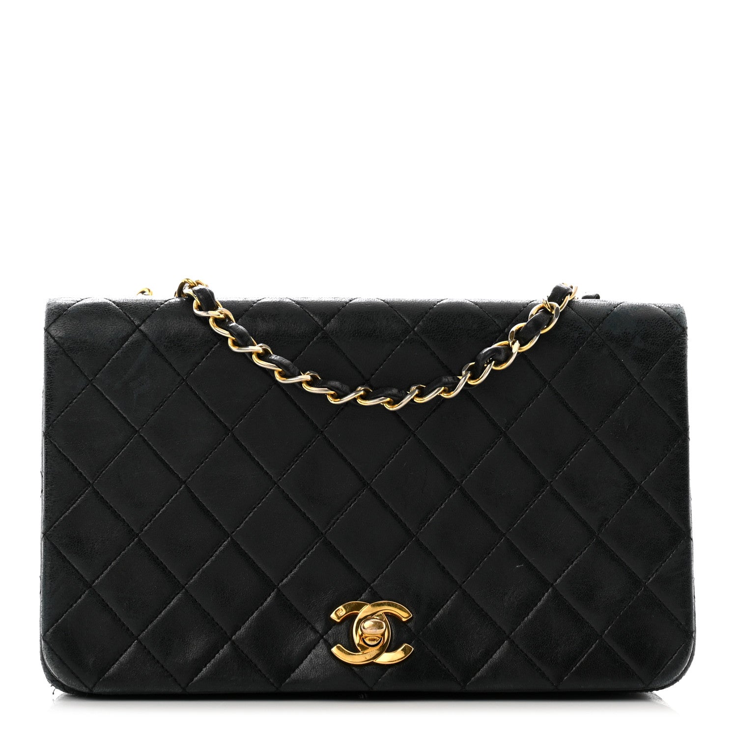 Chanel Lambskin Quilted Small Single Flap Black 1 of 15