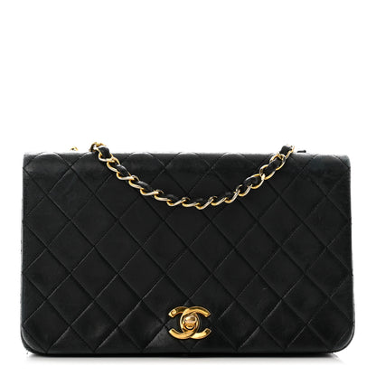 Chanel Lambskin Quilted Small Single Flap Black 1 of 15