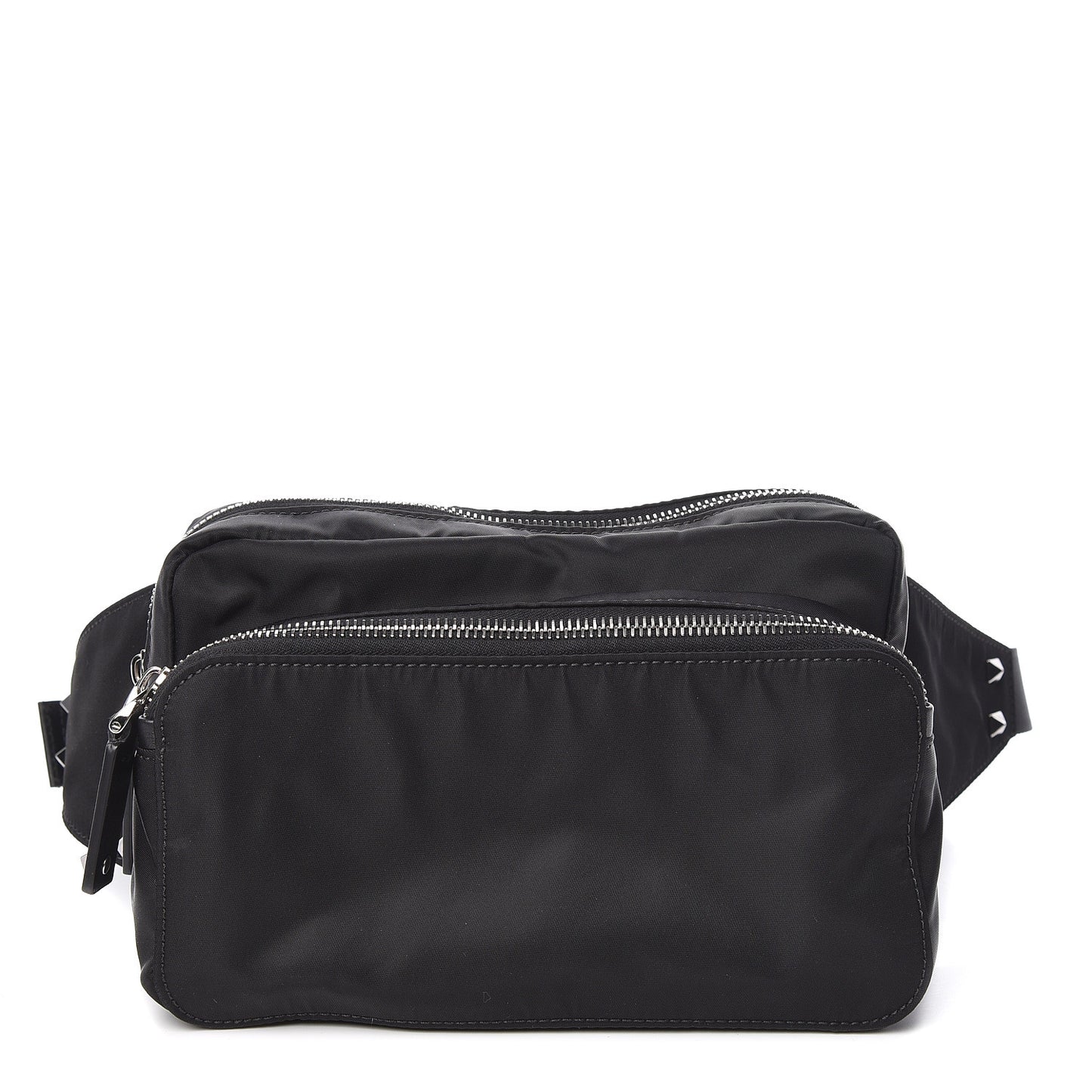 Nylon VLTN Banane Belt Bag Black