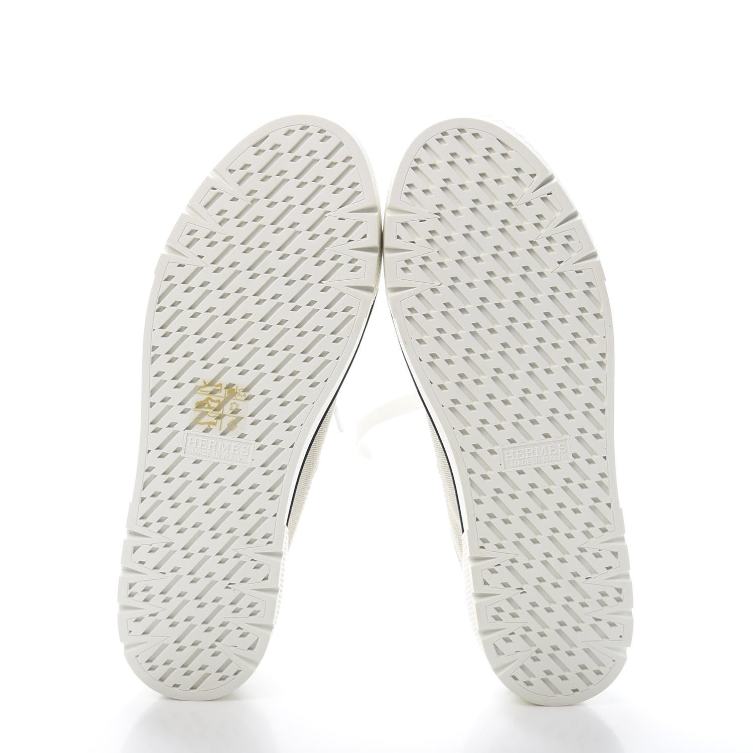 Hermes Canvas Calfskin Womens Voltage Sneakers 37 Prunoir White 5 of 11