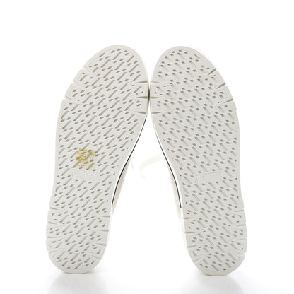 Hermes Canvas Calfskin Womens Voltage Sneakers 37 Prunoir White 5 of 11