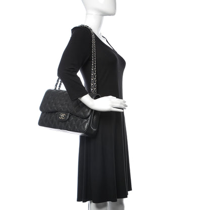 Chanel Caviar Quilted Jumbo Double Flap Black 2 of 9