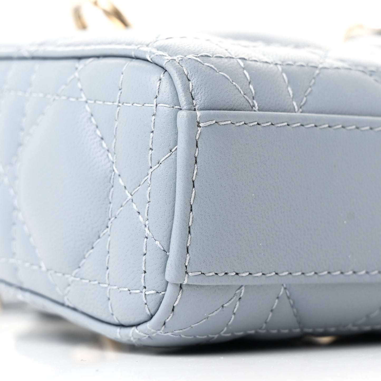 Lambskin Cannage Micro Lady D-Joy Cloud Blue