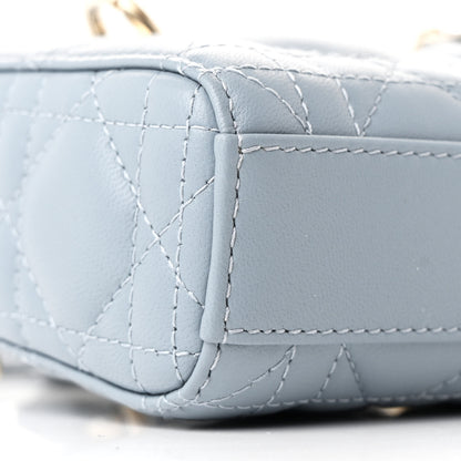 Christian Dior Lambskin Cannage Micro Lady D-Joy Cloud Blue 9 of 11