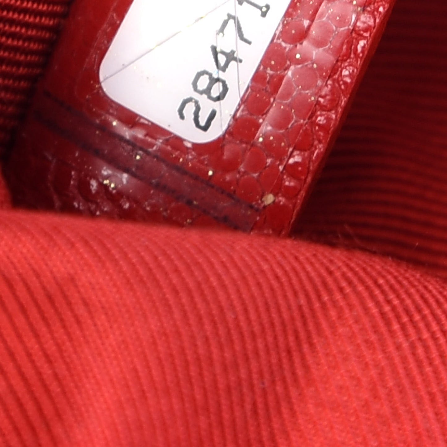 Caviar Quilted Small Cosmetic Case Red
