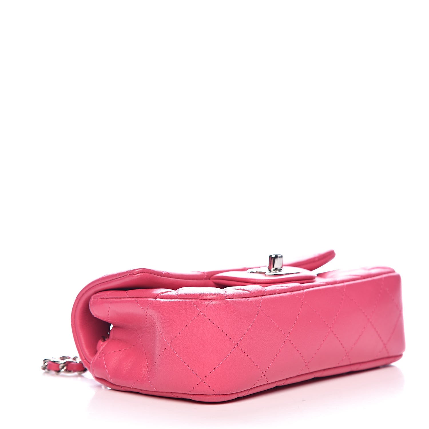 Chanel Lambskin Quilted Extra Mini Rectangular Flap Pink 4 of 11