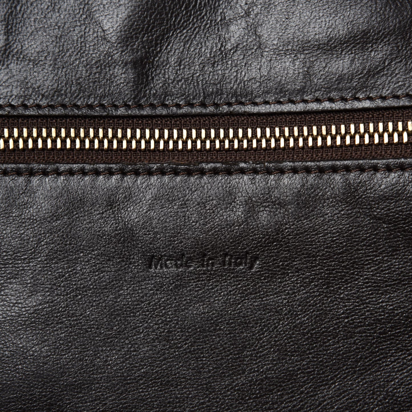 Pebbled Calfskin Mini Luggage Brown