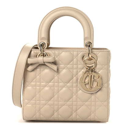 Christian Dior Lambskin Cannage Small Lady Dior Beige 1 of 10