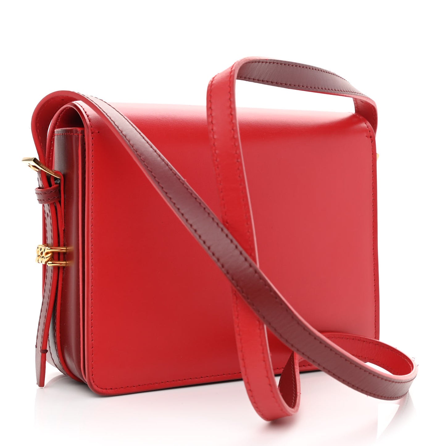 Smooth Calfskin Small Two Tone Grace Bag Red