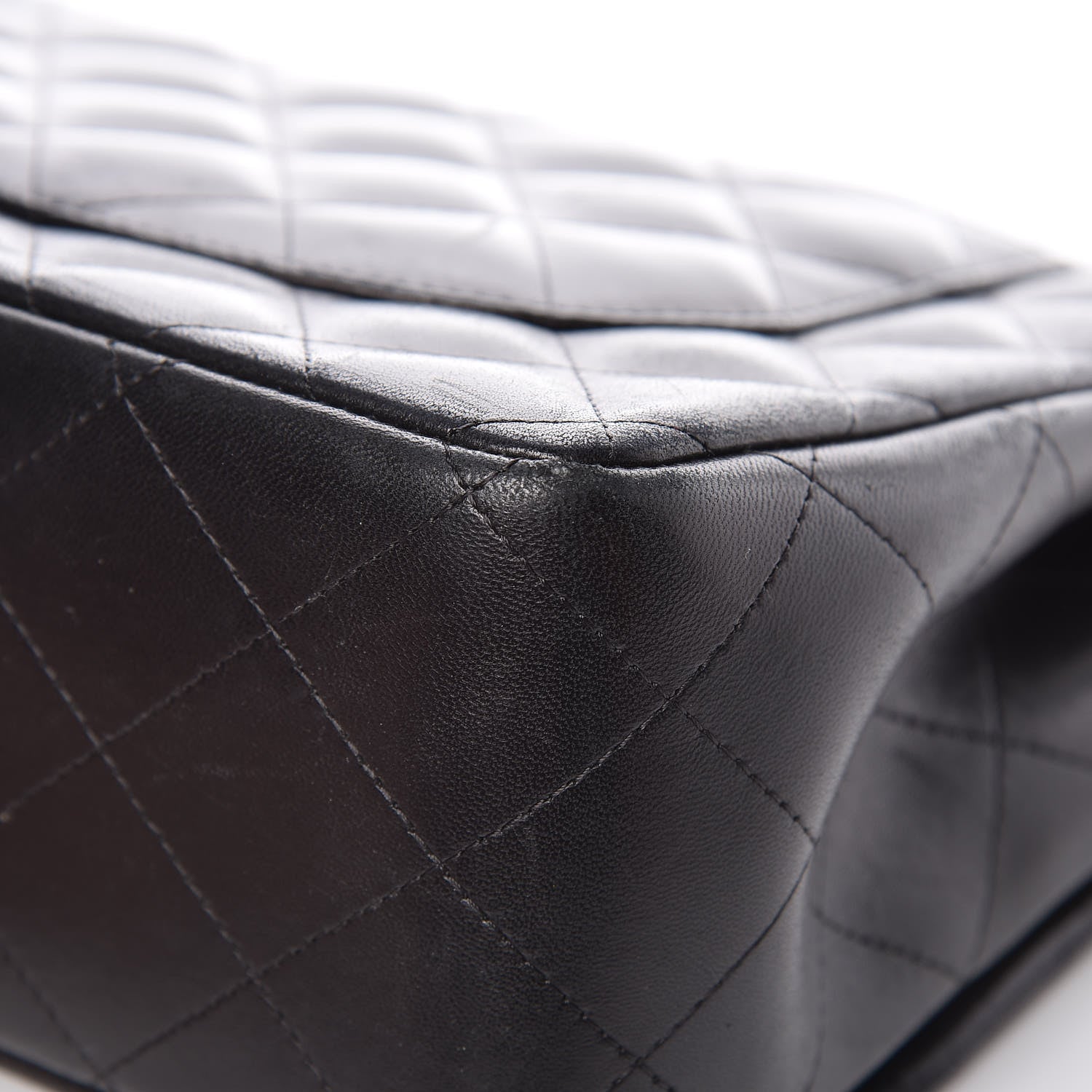 Chanel Lambskin Quilted Jumbo Double Flap Black 11 of 16