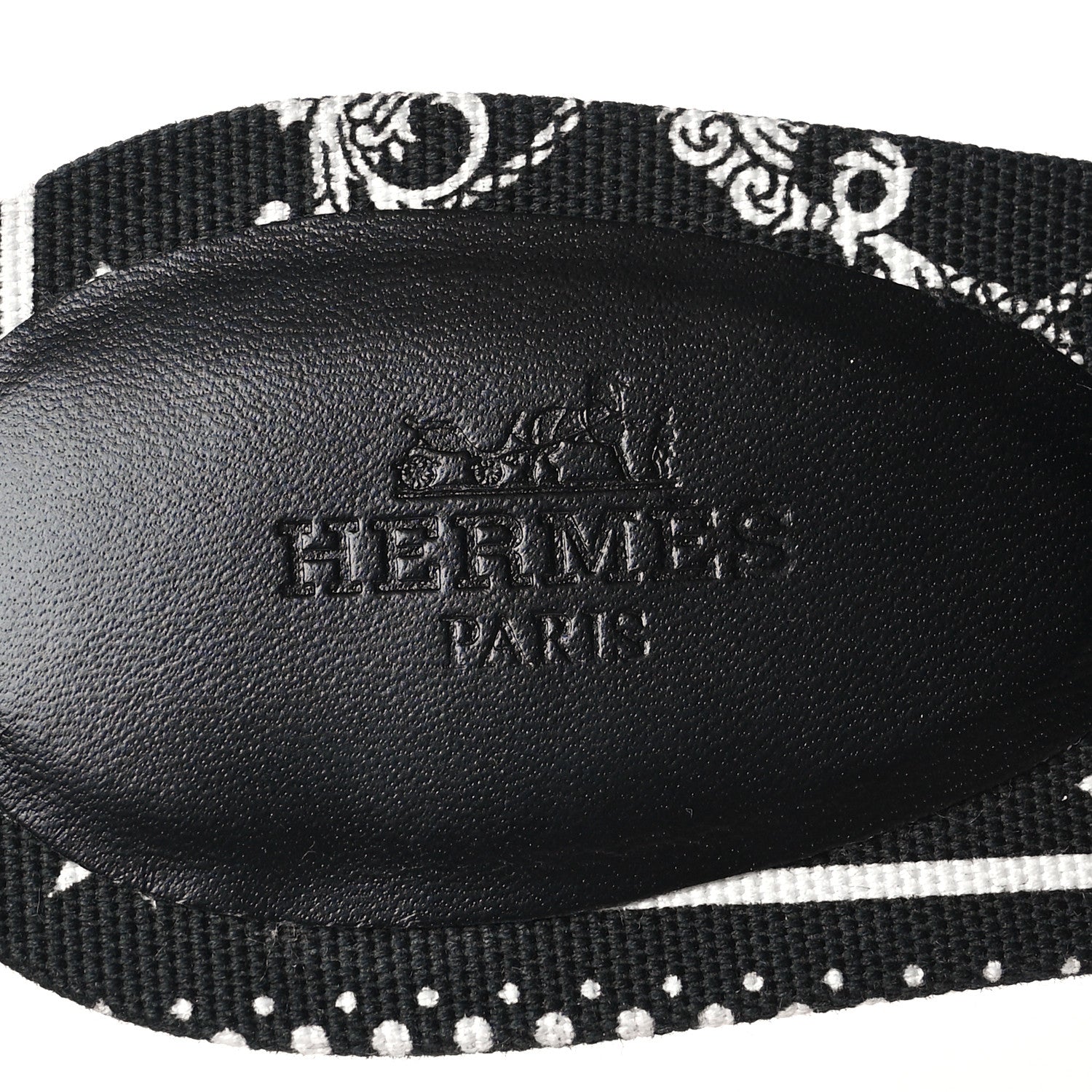 Hermes Calfskin Oasis Sandals 39 Black 8 of 9