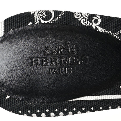 Hermes Calfskin Oasis Sandals 39 Black 8 of 9