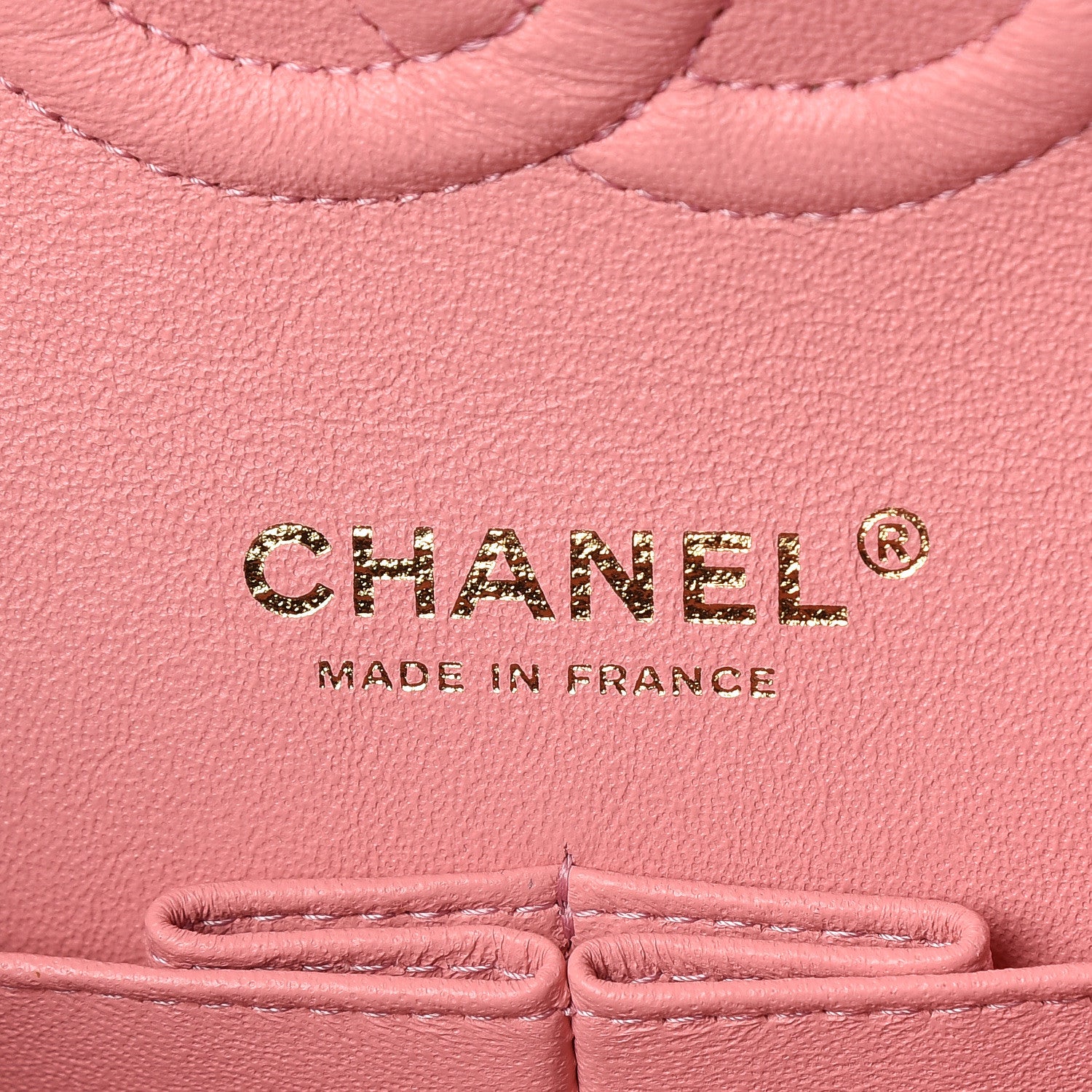 Chanel Caviar Chevron Quilted Medium Double Flap Pink 8 of 9