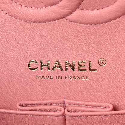 Chanel Caviar Chevron Quilted Medium Double Flap Pink 8 of 9