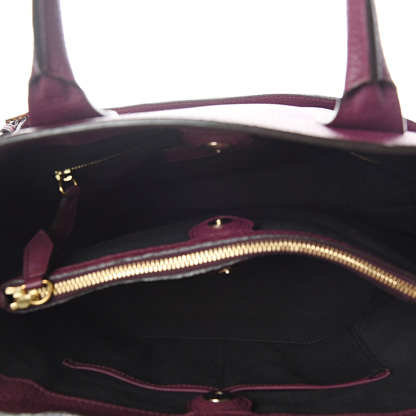 Grainy Calfskin House Check Medium Banner Tote Elderberry