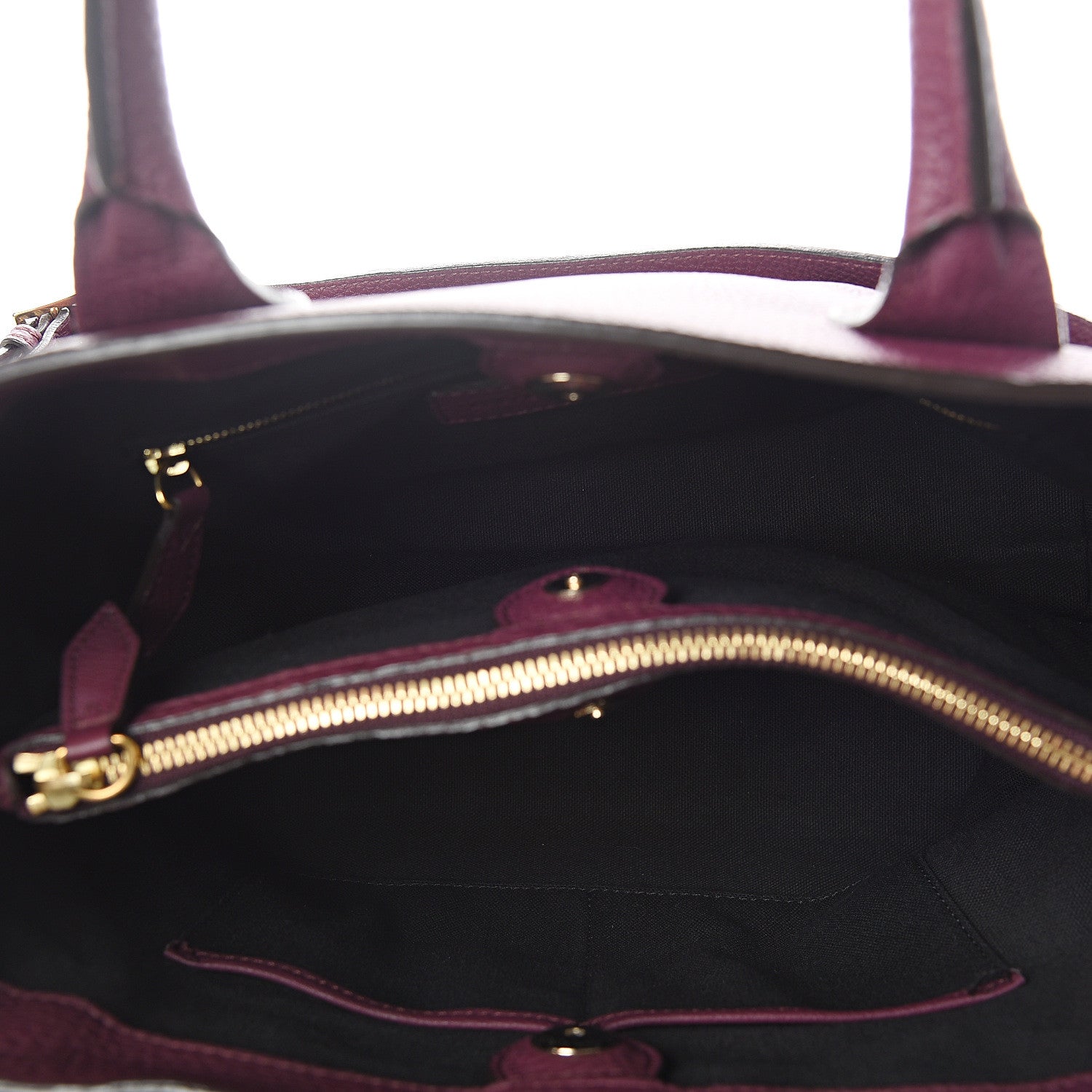 Burberry Grainy Calfskin House Check Medium Banner Tote Elderberry 5 of 11