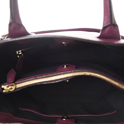 Burberry Grainy Calfskin House Check Medium Banner Tote Elderberry 5 of 11