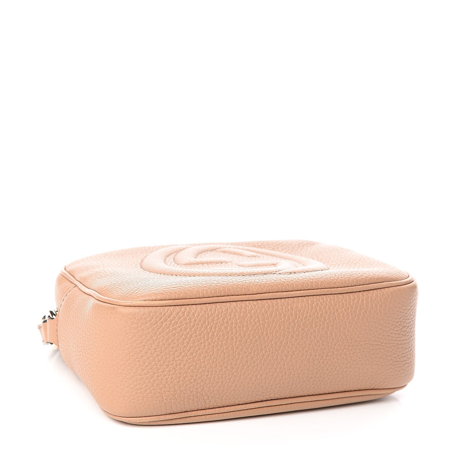 Pebbled Calfskin Small Soho Disco Bag Rose Beige