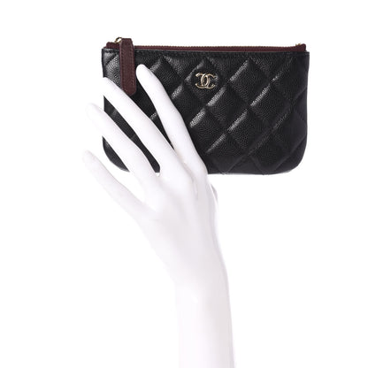 Chanel Caviar Quilted Small Cosmetic Case Black 2 of 9